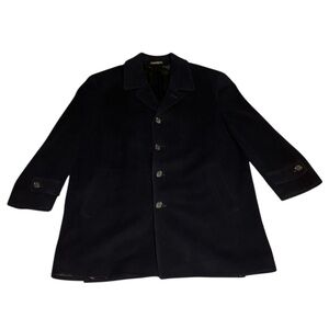 cashmere and wool navy colored christopher hayes vintage button up 90s pea coat